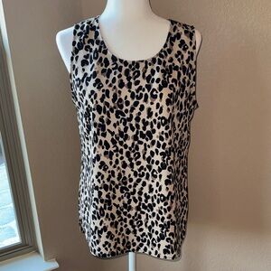 Halogen (Nordstrom) Leopard Print Sleeveless Top